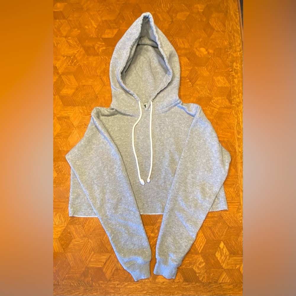 Wild Fable Women’s grey cropped hoodie.